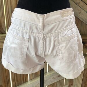 Mango Jeans White Denim Distressed Shorts Size 4